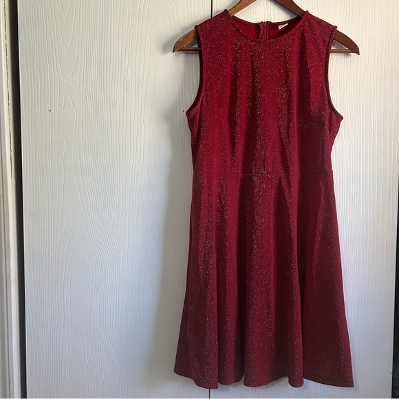 Elegant Red Sleeveless Dress - Picture 1 of 5